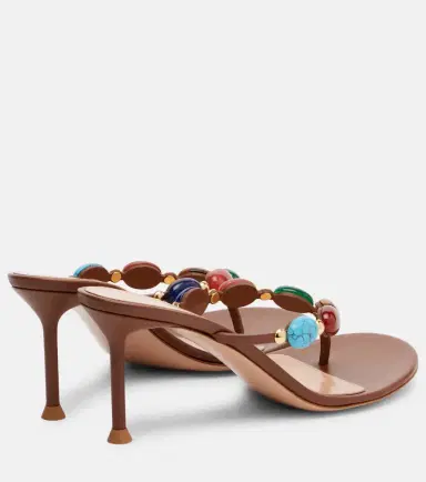 Gianvito Rossi Embellished leather thong sandals | Thumbnail 4 Gianvito Rossi Embellished leather thong sandals | Thumbnail 4