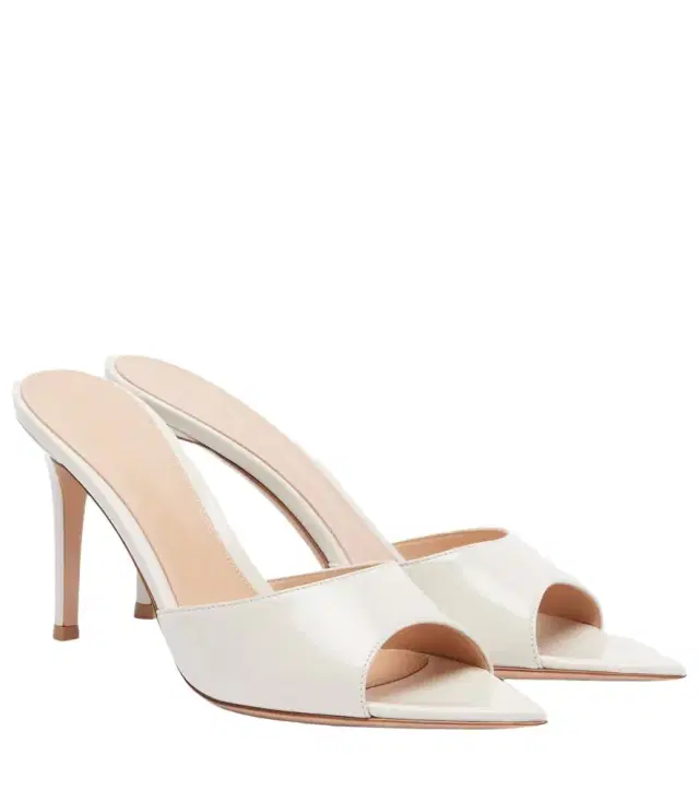 Gianvito Rossi Elle 85 patent leather mules