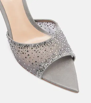 Gianvito Rossi Rania 85 embellished organza mules | Thumbnail 2
