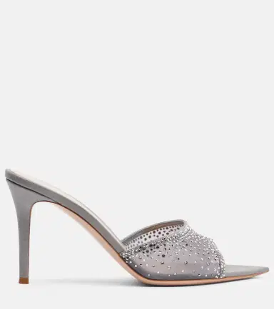 Gianvito Rossi Rania 85 embellished organza mules | Thumbnail 3