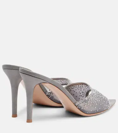 Gianvito Rossi Rania 85 embellished organza mules | Thumbnail 4