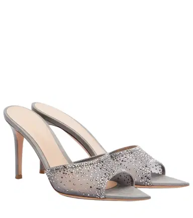 Gianvito Rossi Rania 85 embellished organza mules | Thumbnail 1