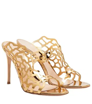 Gianvito Rossi Metallic leather mules | Thumbnail 1 Gianvito Rossi Metallic leather mules | Thumbnail 1