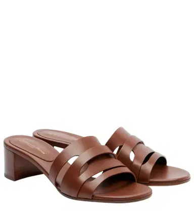 Gianvito Rossi Nora leather mules | Thumbnail 1 Gianvito Rossi Nora leather mules | Thumbnail 1