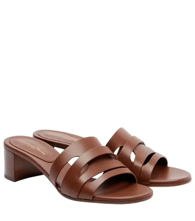 Gianvito Rossi Nora leather mules