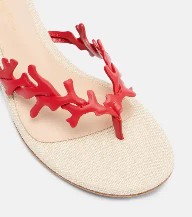 Gianvito Rossi Canvas and leather thong sandals | Thumbnail 2