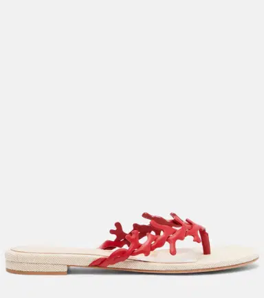 Gianvito Rossi Canvas and leather thong sandals | Thumbnail 4