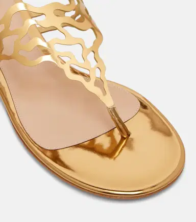 Gianvito Rossi Metallic-leather sandals | Thumbnail 2