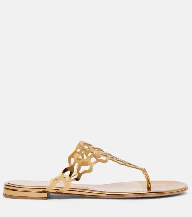 Gianvito Rossi Metallic-leather sandals | Thumbnail 3