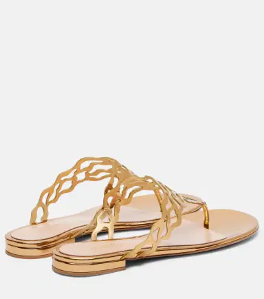 Gianvito Rossi Metallic-leather sandals | Thumbnail 4