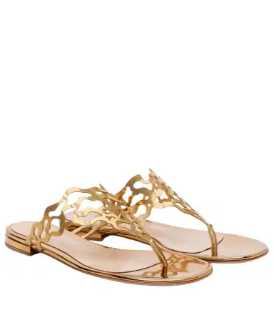 Gianvito Rossi Metallic-leather sandals | Thumbnail 1