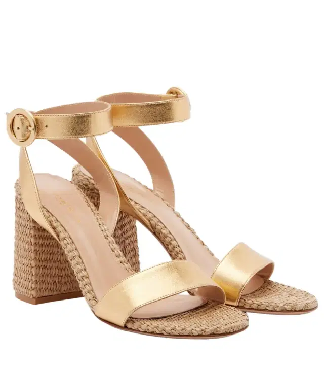 Gianvito Rossi Luana 85 metallic leather sandals