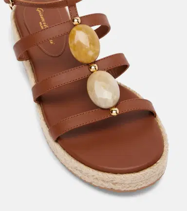 Gianvito Rossi Embellished leather espadrille sandals | Thumbnail 4 Gianvito Rossi Embellished leather espadrille sandals | Thumbnail 4