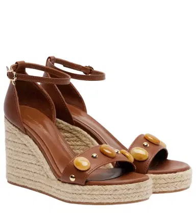 Gianvito Rossi Embellished leather espadrille wedges | Thumbnail 1 Gianvito Rossi Embellished leather espadrille wedges | Thumbnail 1