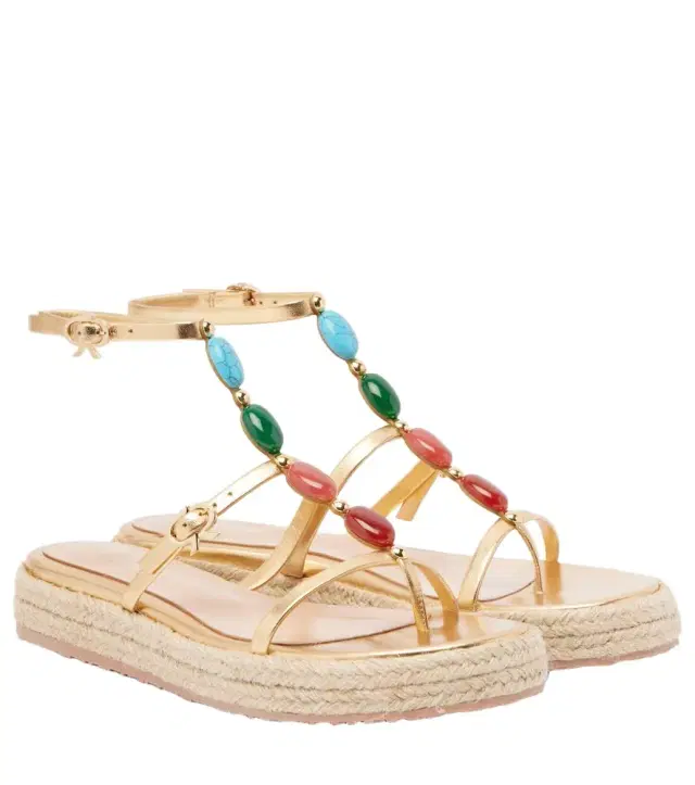 Gianvito Rossi Shanti leather espadrille sandals