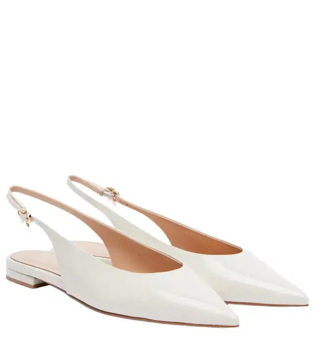 Gianvito Rossi Robbie patent leather slingback flats