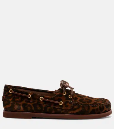 Gianvito Rossi Vandee leopard-print suede boat shoes | Thumbnail 2 Gianvito Rossi Vandee leopard-print suede boat shoes | Thumbnail 2