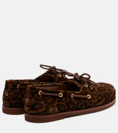 Gianvito Rossi Vandee leopard-print suede boat shoes | Thumbnail 3 Gianvito Rossi Vandee leopard-print suede boat shoes | Thumbnail 3
