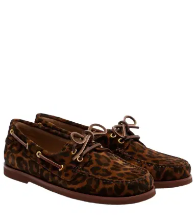 Gianvito Rossi Vandee leopard-print suede boat shoes | Thumbnail 1 Gianvito Rossi Vandee leopard-print suede boat shoes | Thumbnail 1