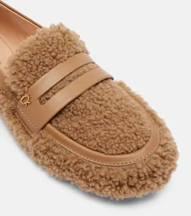 Gianvito Rossi Leather-trimmed shearling loafers | Thumbnail 2 Gianvito Rossi Leather-trimmed shearling loafers | Thumbnail 2