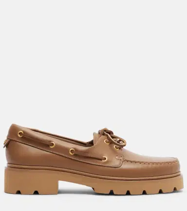 Gianvito Rossi Olonne leather boat shoes | Thumbnail 3 Gianvito Rossi Olonne leather boat shoes | Thumbnail 3
