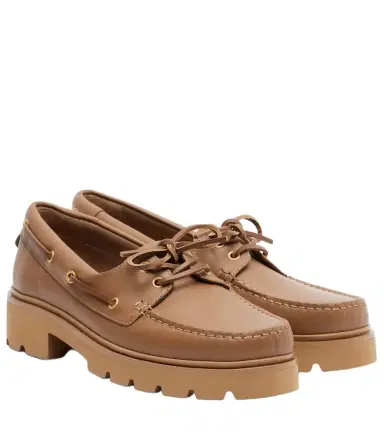 Gianvito Rossi Olonne leather boat shoes | Thumbnail 1 Gianvito Rossi Olonne leather boat shoes | Thumbnail 1