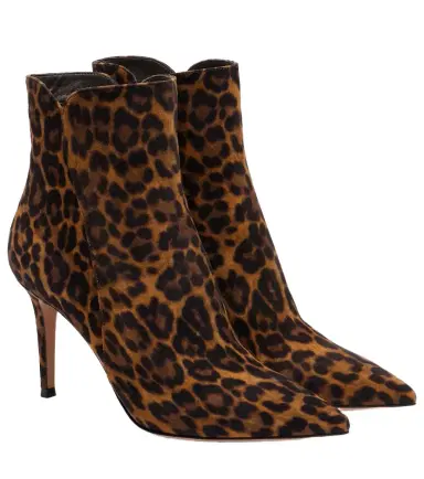 Gianvito Rossi Levy 85 leopard-print suede ankle boots | Thumbnail 1 Gianvito Rossi Levy 85 leopard-print suede ankle boots | Thumbnail 1