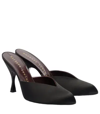 Herbert Levine Sitting Pretty satin mules | Thumbnail 1 Herbert Levine Sitting Pretty satin mules | Thumbnail 1