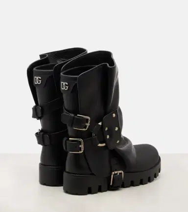Dolce & Gabbana Leather biker boots | Thumbnail 4