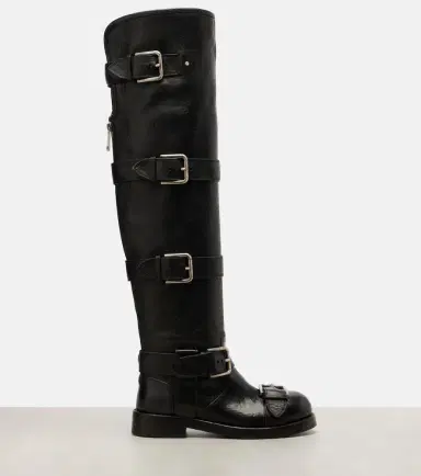 Dolce & Gabbana Over-the-knee leather biker boots | Thumbnail 3 Dolce & Gabbana Over-the-knee leather biker boots | Thumbnail 3