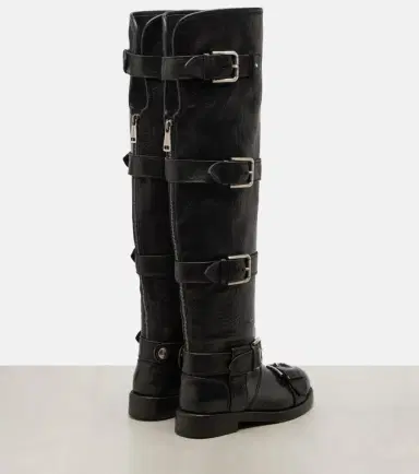 Dolce & Gabbana Over-the-knee leather biker boots | Thumbnail 4 Dolce & Gabbana Over-the-knee leather biker boots | Thumbnail 4