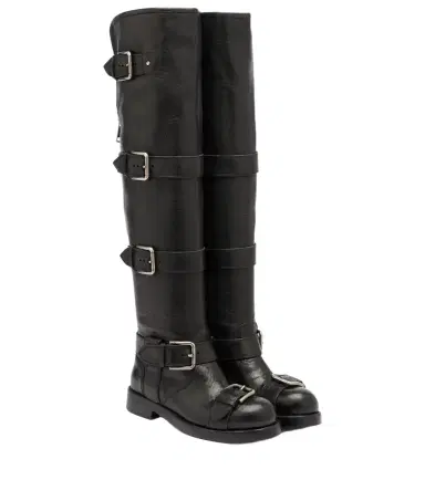 Dolce & Gabbana Over-the-knee leather biker boots | Thumbnail 1 Dolce & Gabbana Over-the-knee leather biker boots | Thumbnail 1