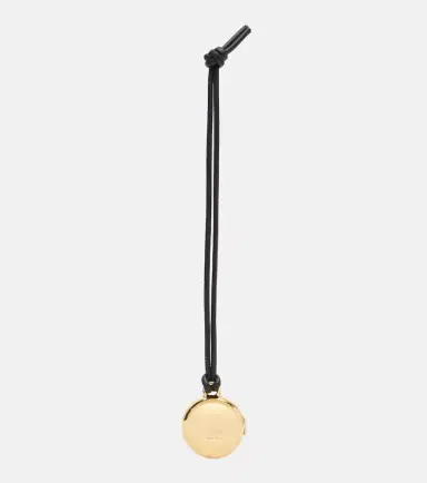 Loewe Pebble gold-plated leather bag charm | Thumbnail 2 Loewe Pebble gold-plated leather bag charm | Thumbnail 2