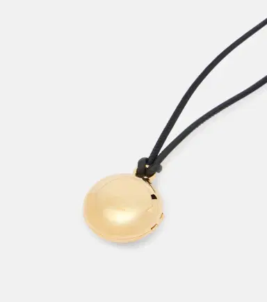 Loewe Pebble gold-plated leather bag charm | Thumbnail 3 Loewe Pebble gold-plated leather bag charm | Thumbnail 3