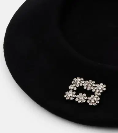 Roger Vivier Embellished wool beret | Thumbnail 3