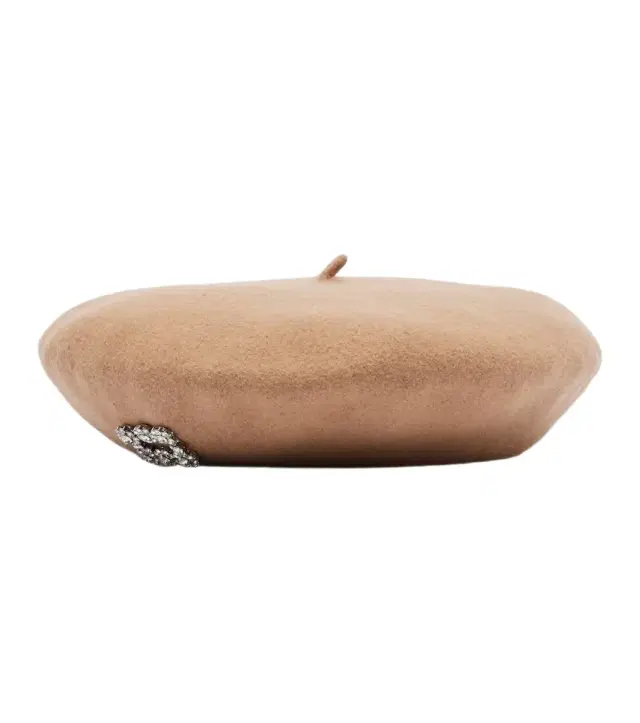 Roger Vivier Embellished wool beret