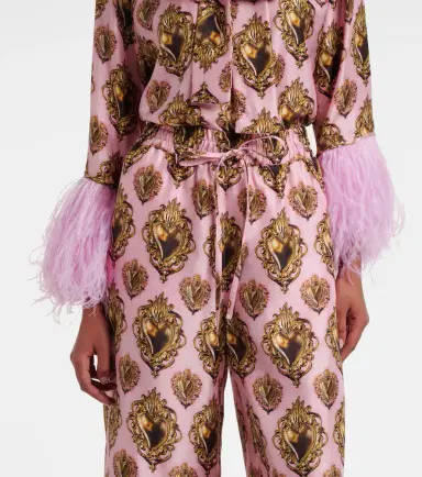 Dolce & Gabbana Printed high-rise silk palazzo pants | Thumbnail 2