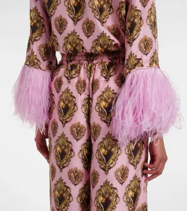 Dolce & Gabbana Printed high-rise silk palazzo pants | Thumbnail 3