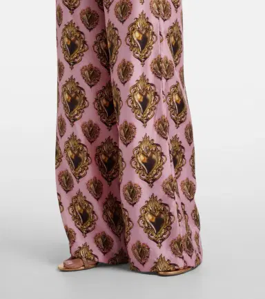 Dolce & Gabbana Printed high-rise silk palazzo pants | Thumbnail 5