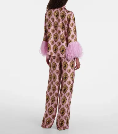 Dolce & Gabbana Printed high-rise silk palazzo pants | Thumbnail 6