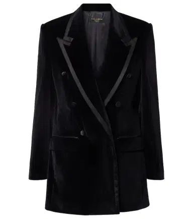 Dolce & Gabbana Cotton-blend velvet tuxedo jacket | Thumbnail 1 Dolce & Gabbana Cotton-blend velvet tuxedo jacket | Thumbnail 1