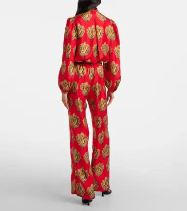 Dolce & Gabbana Printed high-rise silk palazzo pants | Thumbnail 2