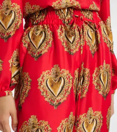 Dolce & Gabbana Printed high-rise silk palazzo pants | Thumbnail 3