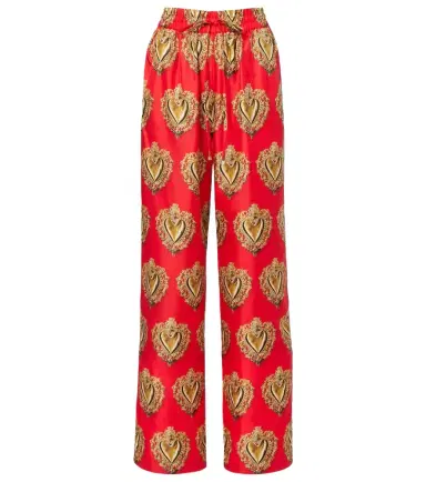Dolce & Gabbana Printed high-rise silk palazzo pants | Thumbnail 1