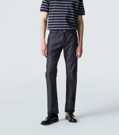 Giorgio Armani Cotton and silk-blend straight jeans | Thumbnail 2 Giorgio Armani Cotton and silk-blend straight jeans | Thumbnail 2