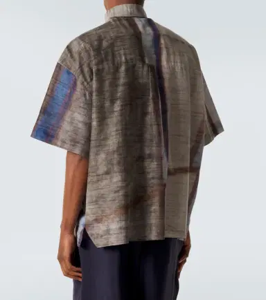 Giorgio Armani Printed cotton and silk bowling shirt | Thumbnail 2