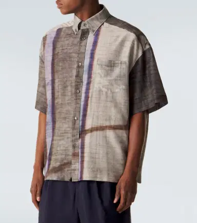 Giorgio Armani Printed cotton and silk bowling shirt | Thumbnail 3