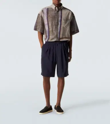 Giorgio Armani Printed cotton and silk bowling shirt | Thumbnail 4