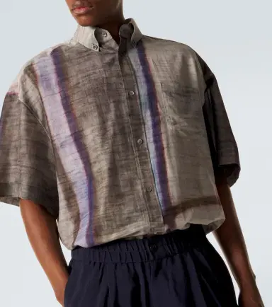 Giorgio Armani Printed cotton and silk bowling shirt | Thumbnail 5
