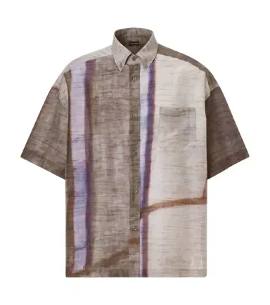 Giorgio Armani Printed cotton and silk bowling shirt | Thumbnail 1